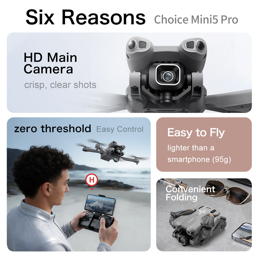Originele Mini 5 Drone 8K HD D - Drone Camera Vlog recensie en prijs